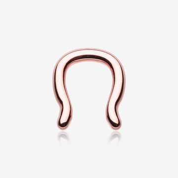 Rose Gold PVD Steel Septum Ring-Rose Gold